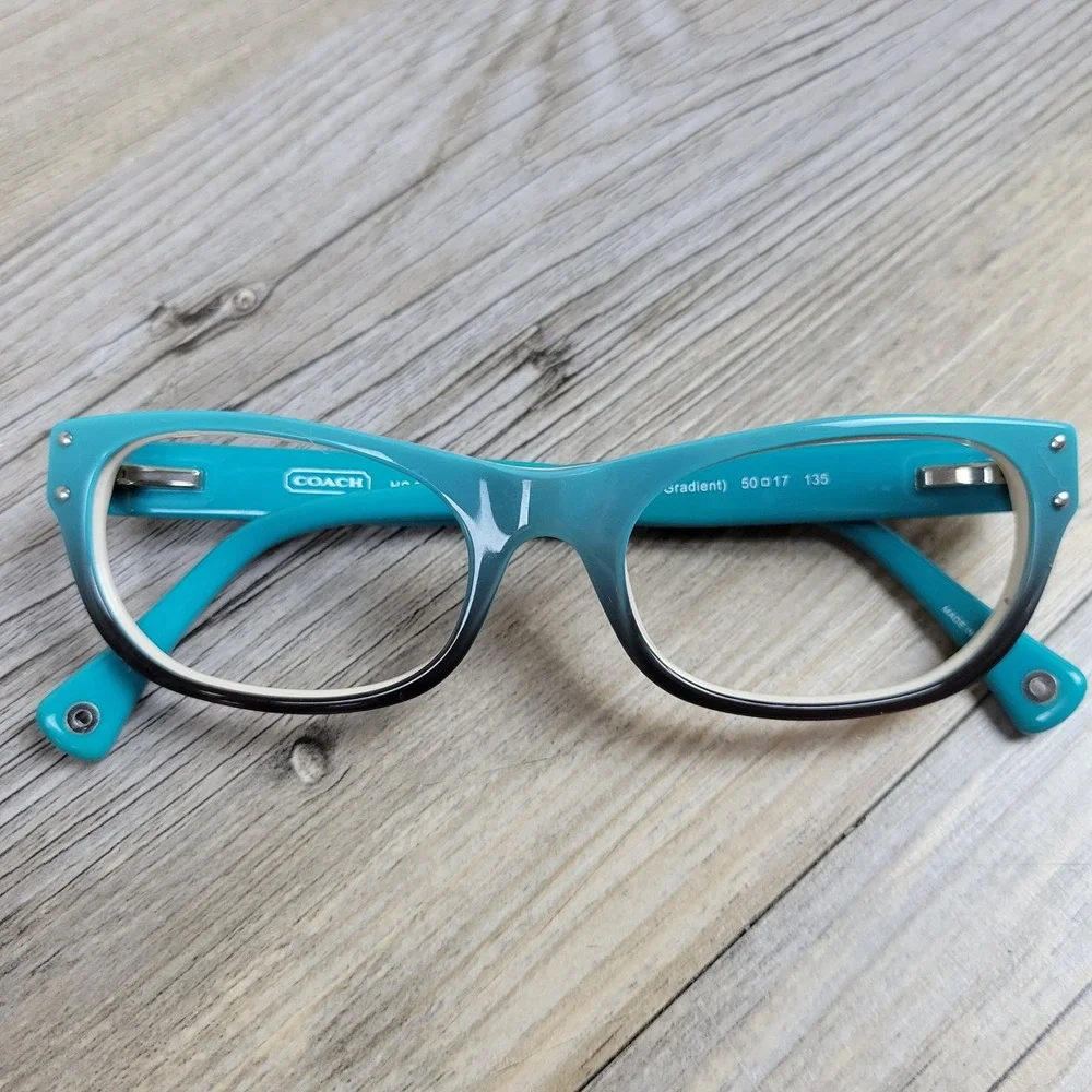 Coach Eyeglass Frames HC 6034 Topaz 5099 Turquoise Cat Eye Womens 50-17-135